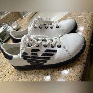 Preloved Emporio Armani Logo Sneakers Big Kid Size 2